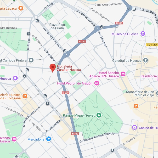 Mapa de ubicación de la floristería